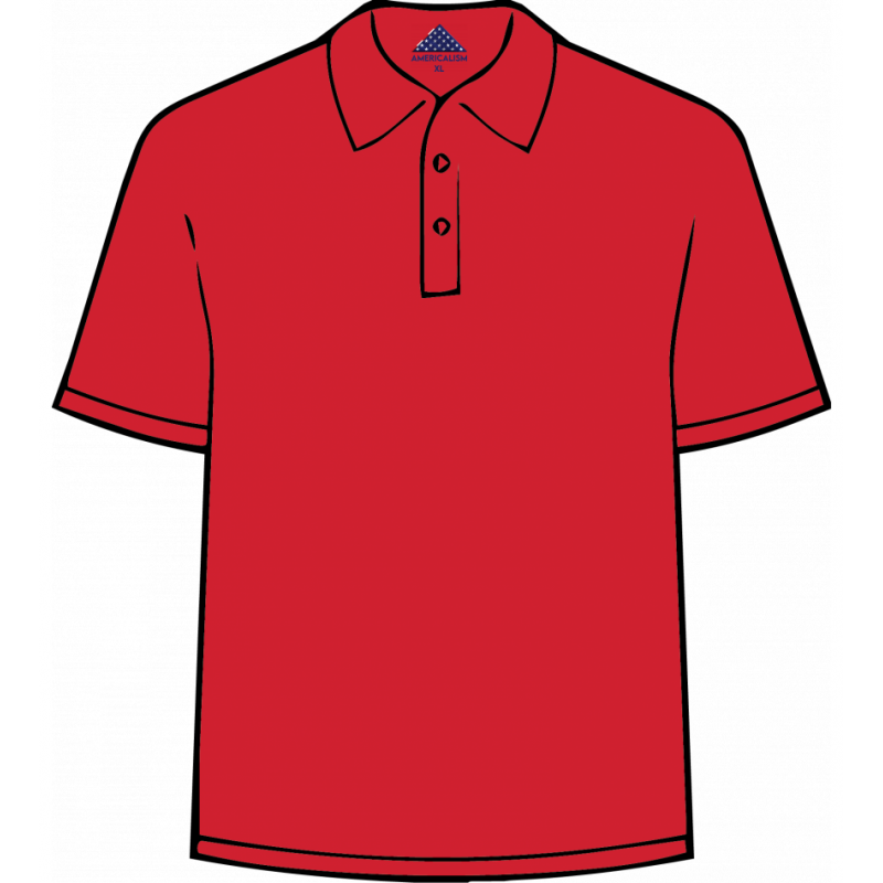 Americalism Red Polo